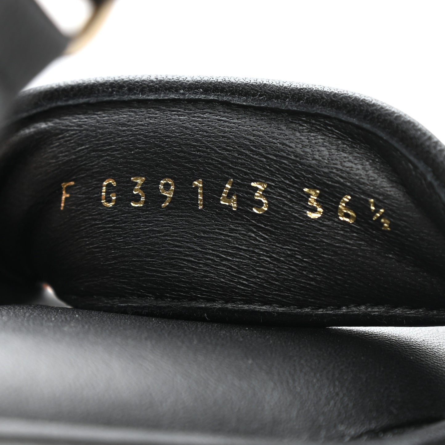 Lambskin Quilted Platform Sandals 36.5 Black