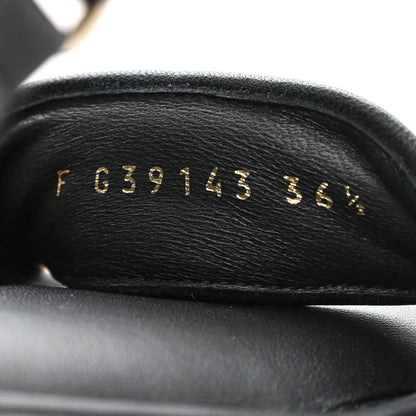 Chanel Lambskin Quilted Platform Sandals 36.5 Black 8 of 9