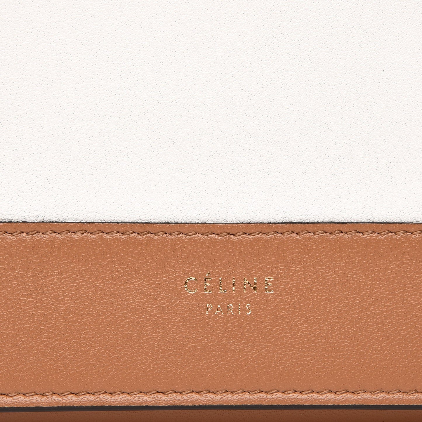 Smooth Lambskin Medium Frame Multifunction Wallet Tan Optic White