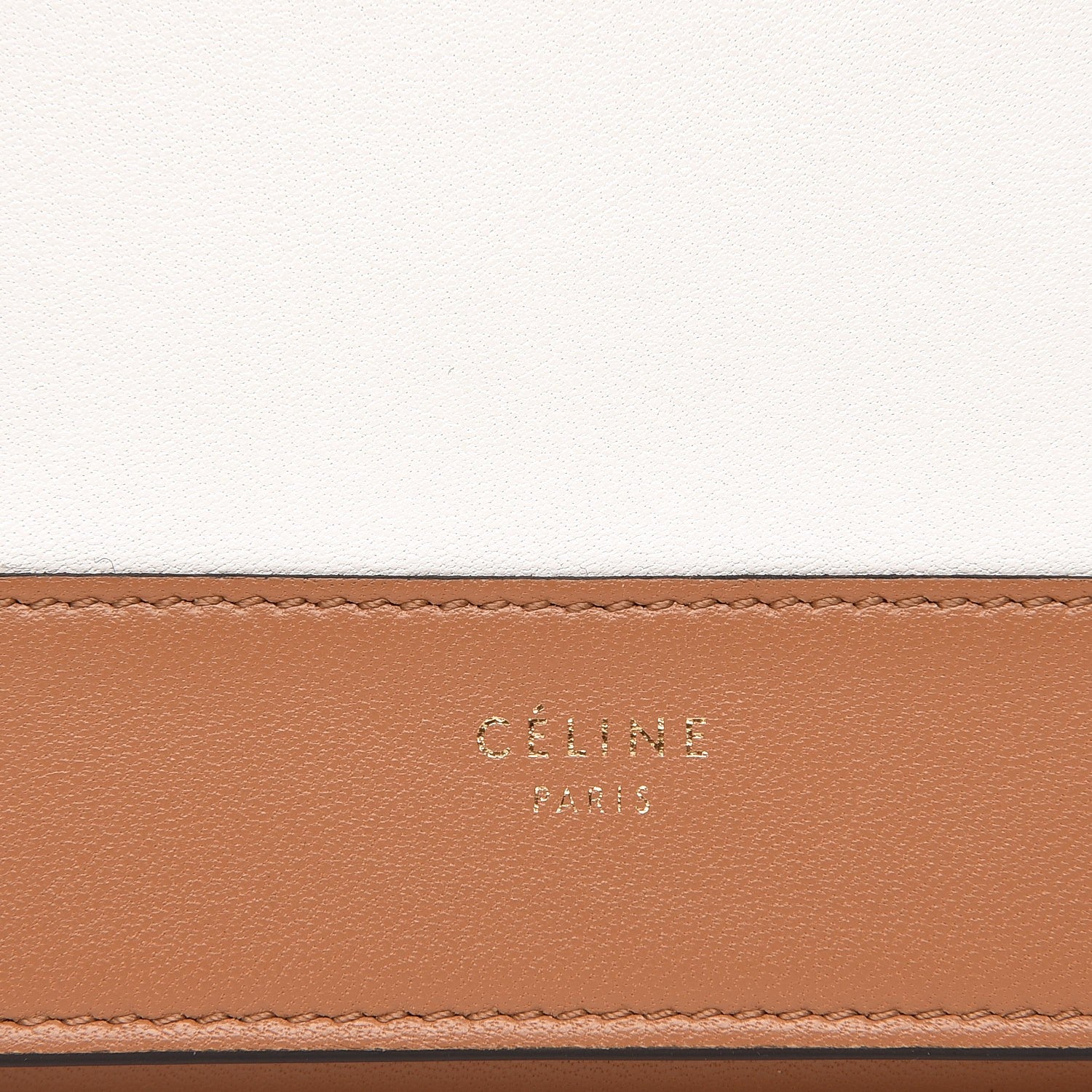 Celine Smooth Lambskin Medium Frame Multifunction Wallet Tan Optic White 7 of 10