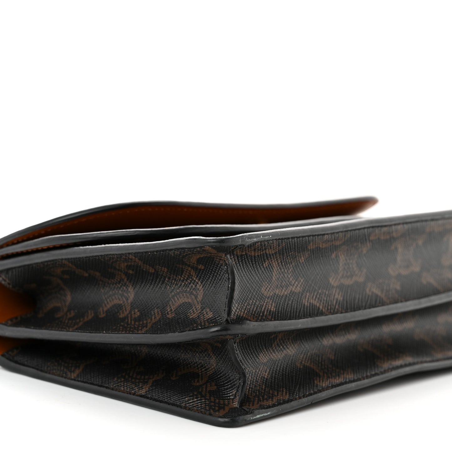 Triomphe Canvas Lambskin Wallet On Strap Tan