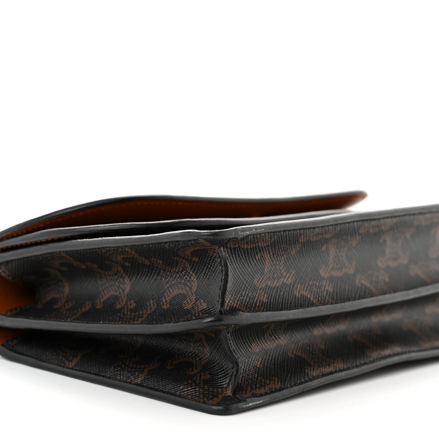 Celine Triomphe Canvas Lambskin Wallet On Strap Tan 10 of 11