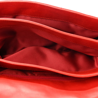 Chanel Lambskin Quilted Chanel 3 Accordion Flap Bag Red 4 of 13