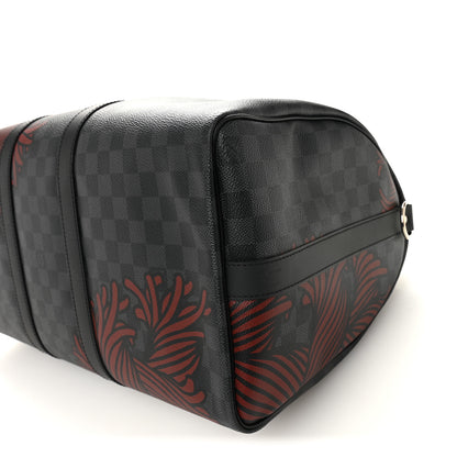 Louis Vuitton Damier Graphite Rope Keepall Bandouliere 45 Red 8 of 10
