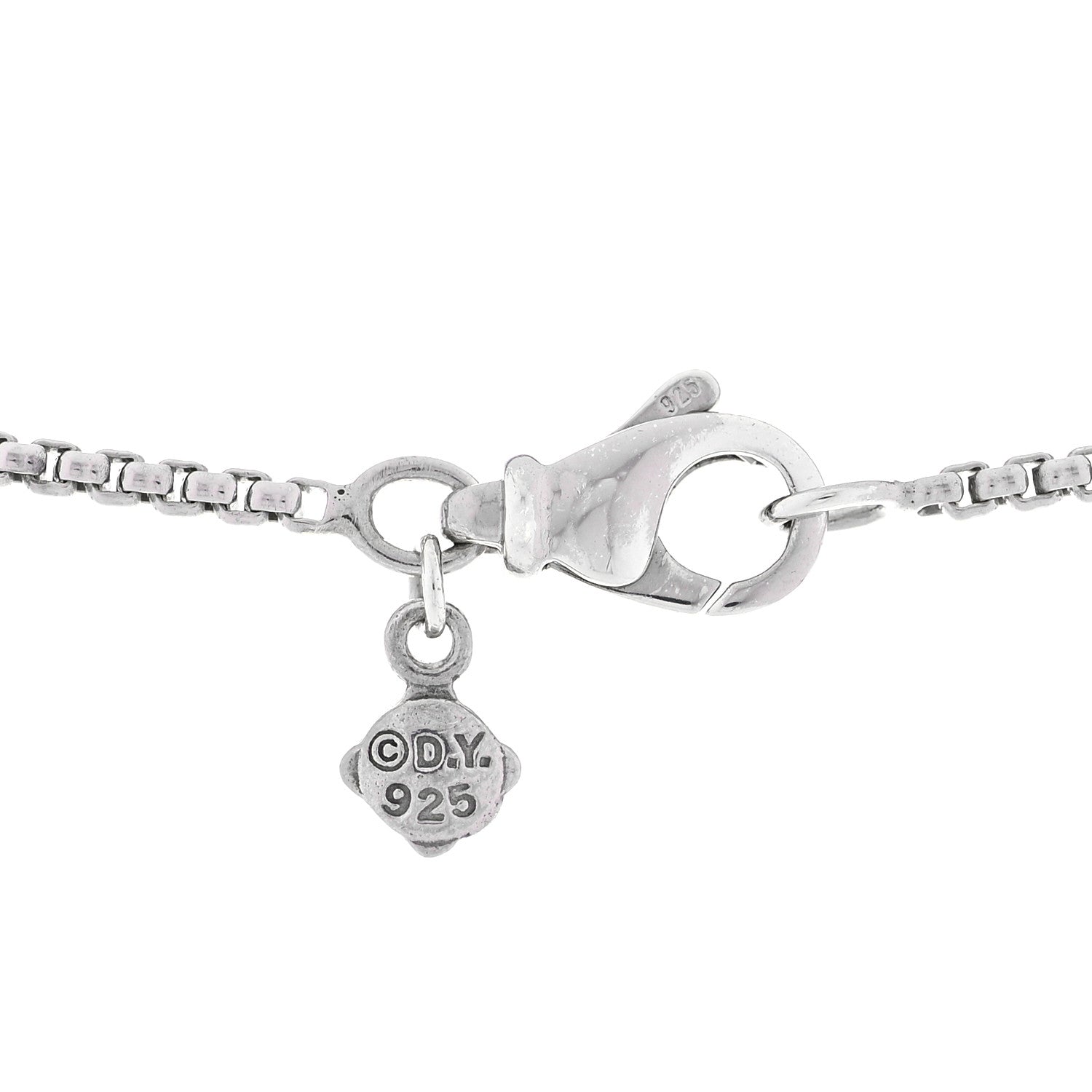 David Yurman Sterling Silver Diamond Crossover Bar Necklace 4 of 6