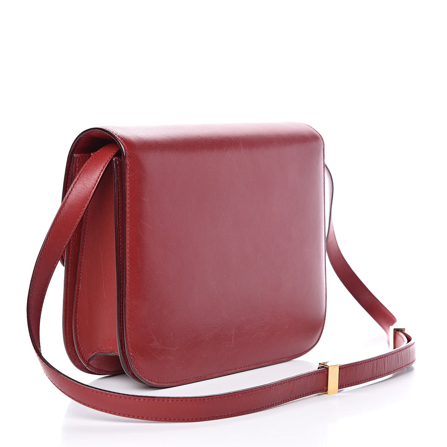 Box Calfskin Medium Classic Box Flap Bag Red