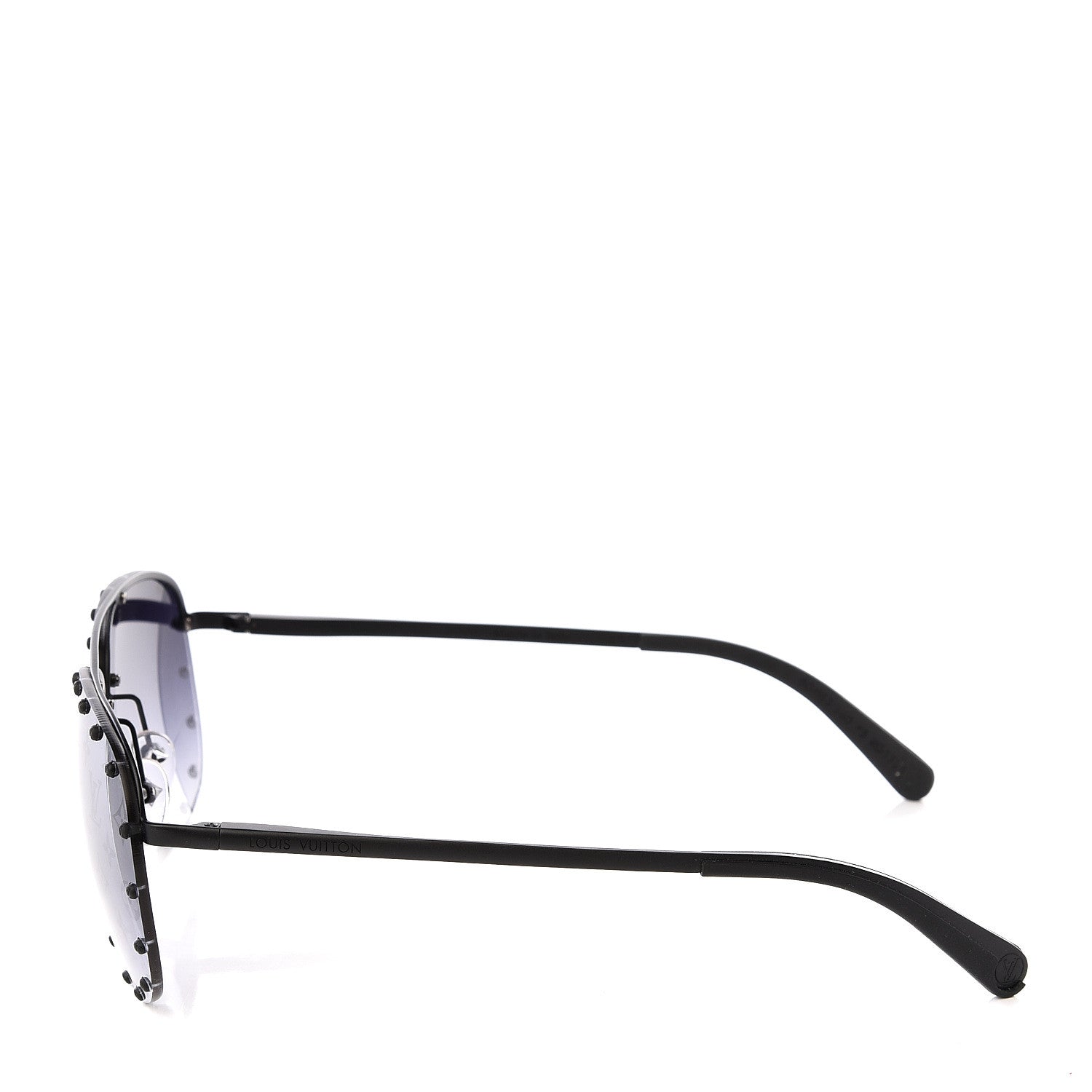 Louis Vuitton Monogram The Party Aviator Sunglasses Z0971U Black 3 of 8