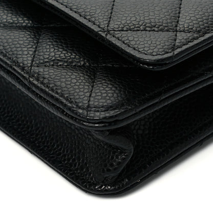 Chanel Caviar Quilted Wallet On Chain WOC Black 9 of 9