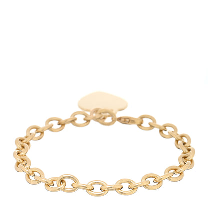 Tiffany 18K Yellow Gold Heart Tag Charm Bracelet 2 of 3