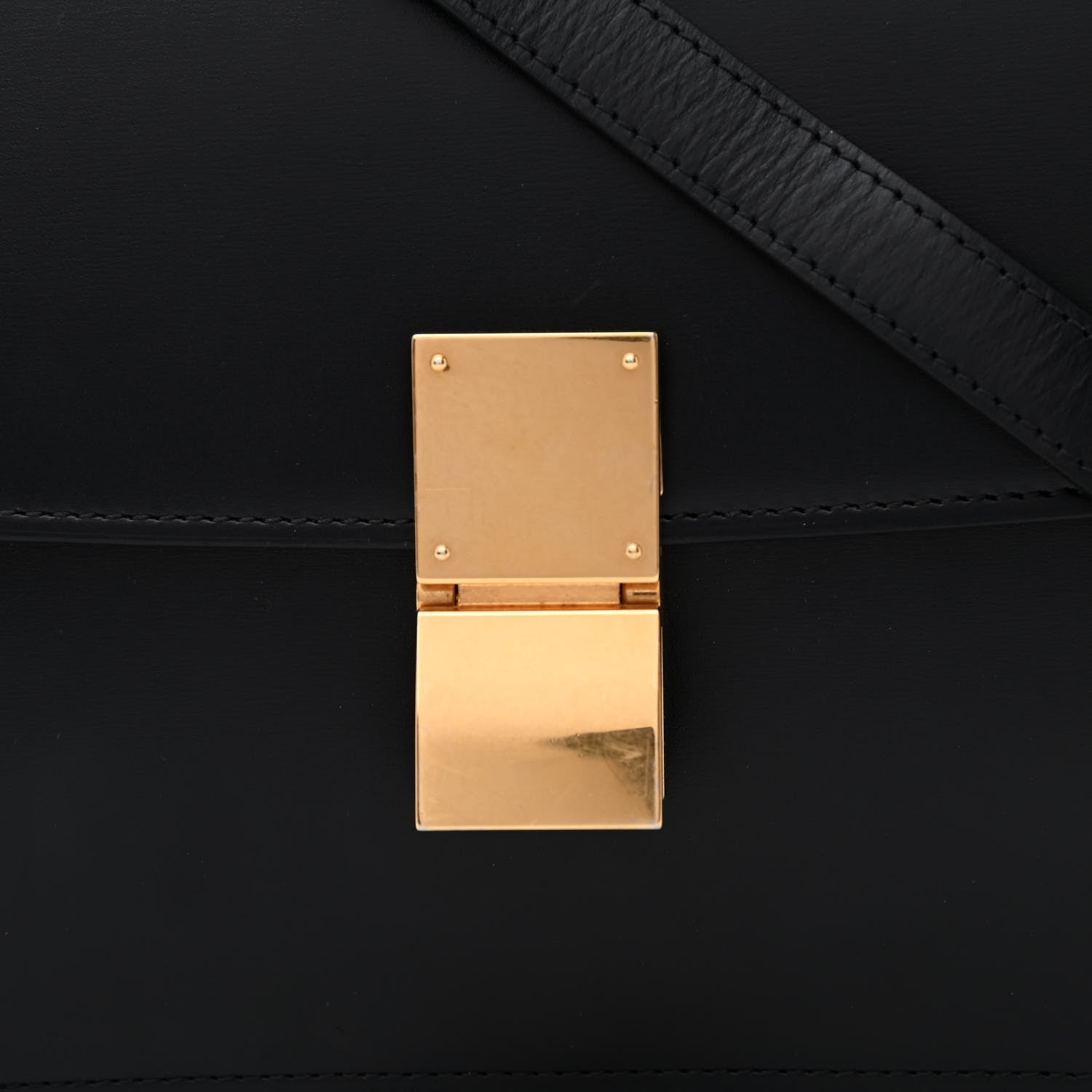 Celine Box Calfskin Medium Classic Box Flap Bag Black 7 of 12