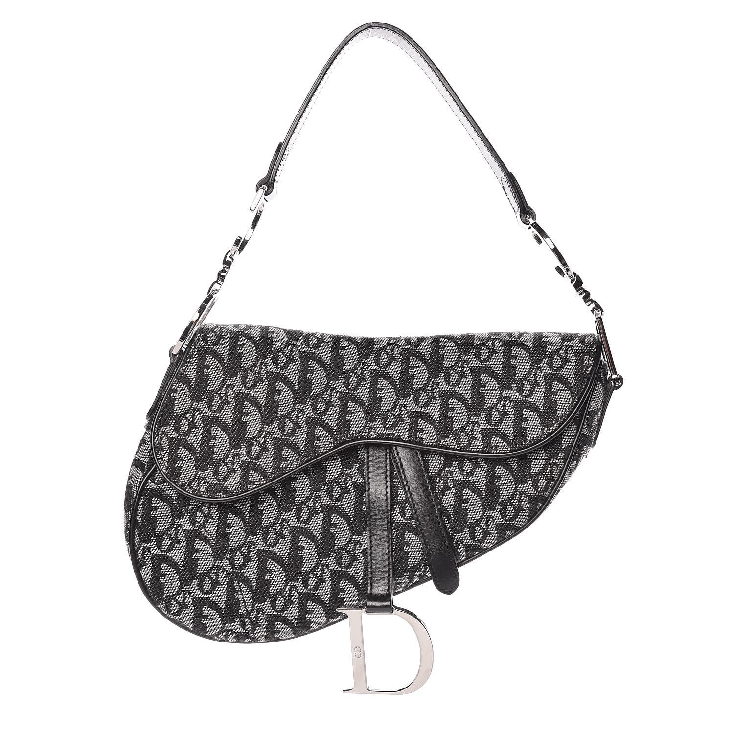 Christian Dior Monogram Saddle Bag Black 1 of 20