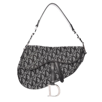 Christian Dior Monogram Saddle Bag Black 1 of 20