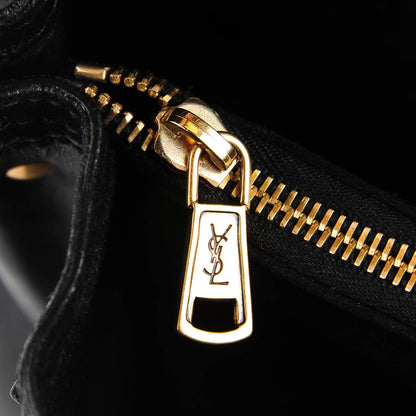 Saint Laurent Calfskin Canvas Medium Muse Two Black 9 of 9