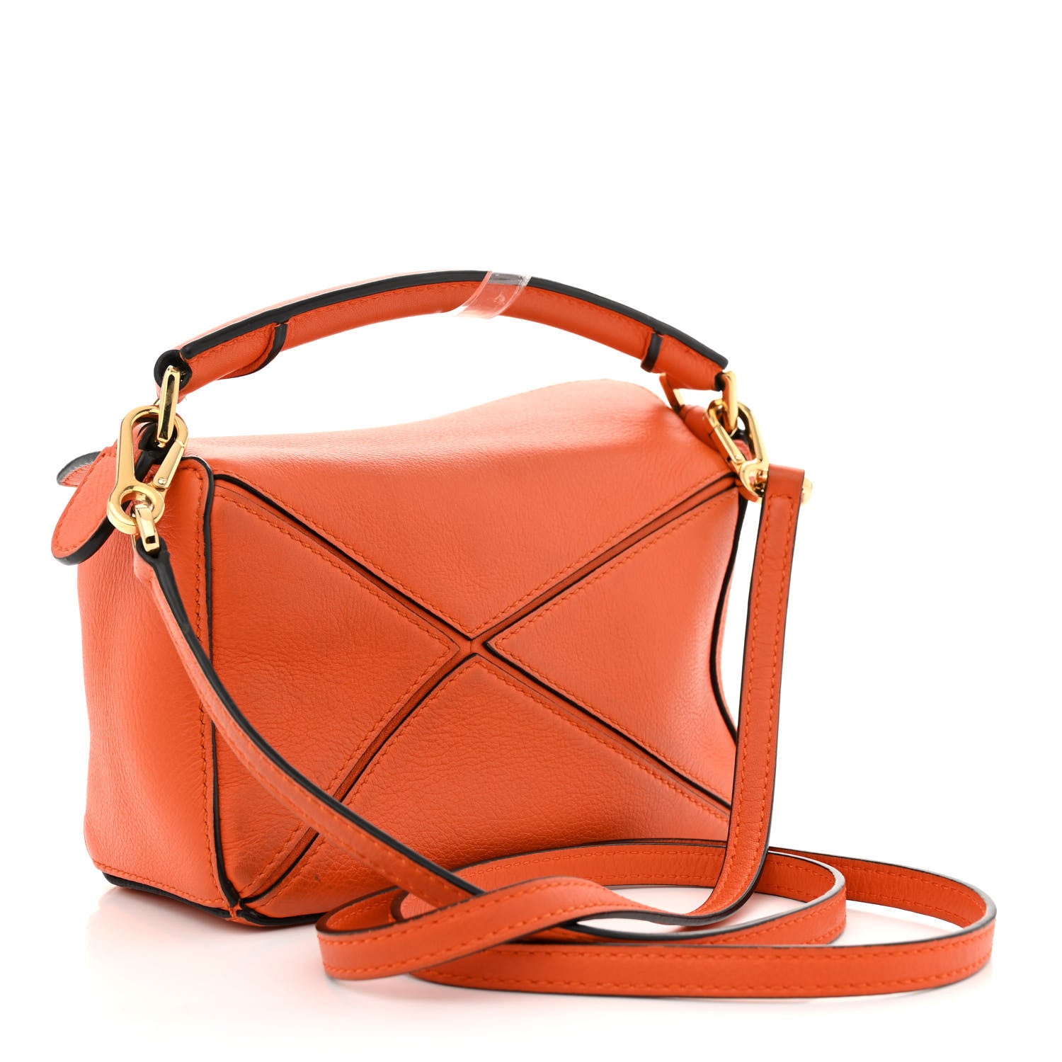 Loewe Calfskin Mini Puzzle Bag Orange 3 of 12