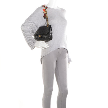 Chanel Lambskin Quilted Cruise Charm Medium Flap Black 2 of 8