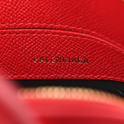 Balenciaga Signature Grained Calfskin Logo XXS Ville Top Handle Bag Rouge Lantern Black 7 of 12