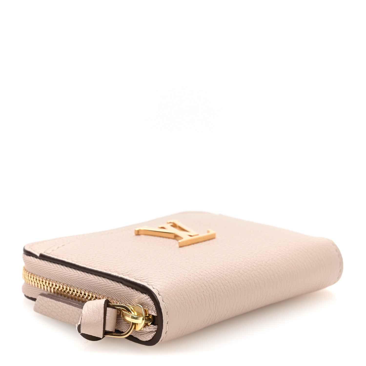 Louis Vuitton Calfskin Lockme Zippy Coin Purse Greige 4 of 8