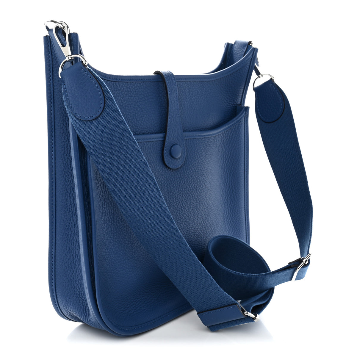 Hermes Taurillon Clemence EVELYNE III Bleu Tie 3 of 12