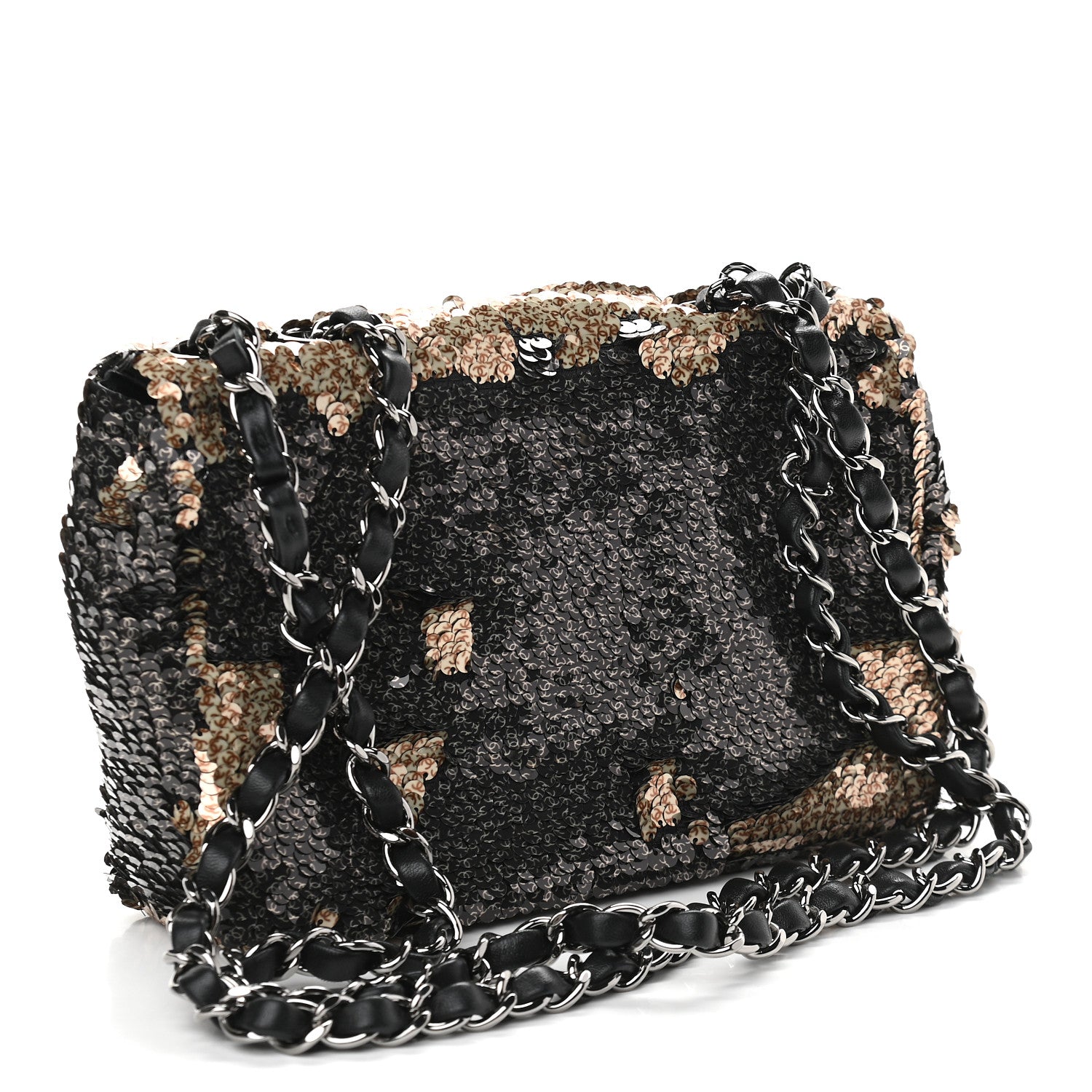 Chanel Sequin Single Flap Black 5 of 11