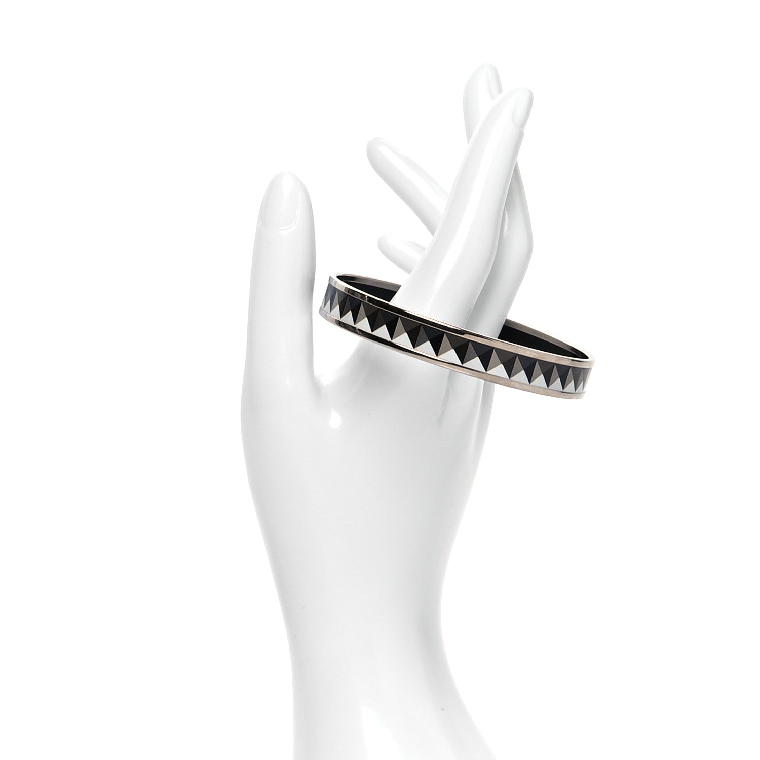 Hermes Enamel Printed Narrow Clous en Trompe l'Oeil Bracelet 70 2 of 5