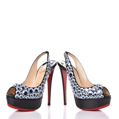 Christian Louboutin Patent Suede Deja Vu 150 Pumps 36 Black 5 of 12