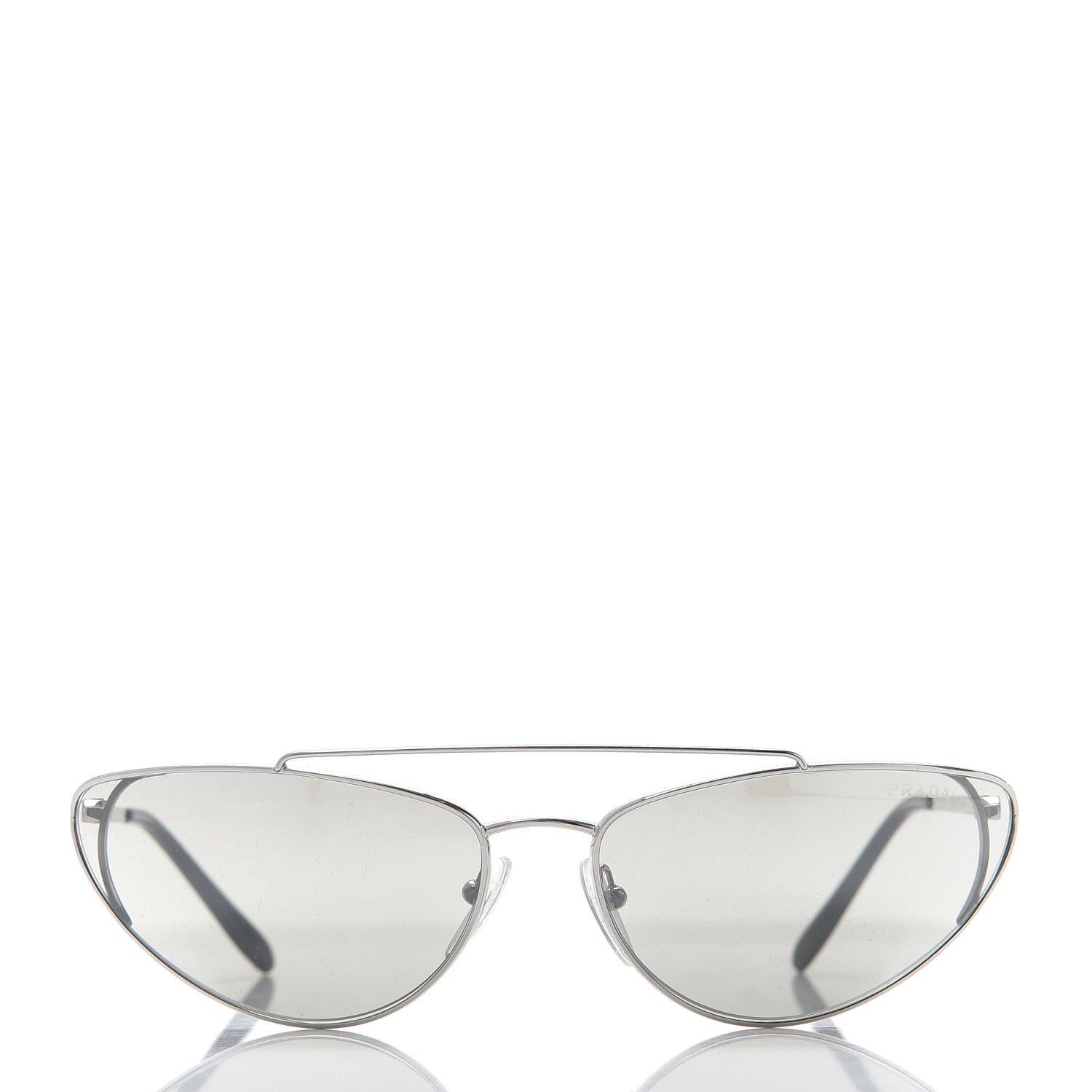 Prada Cat Eye Sunglasses SPR 62V Silver 2 of 9