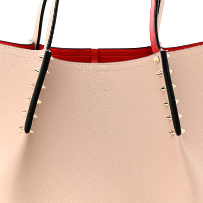 Christian Louboutin Calfskin Spiked Small Cabarock Shopper Tote Rose De Chine 7 of 13