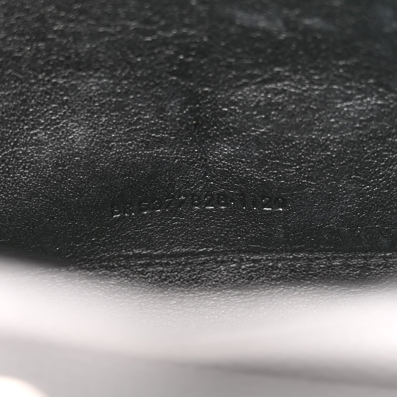 Saint Laurent Grain De Poudre Matelasse Chevron Monogram Chain Wallet Black 13 of 14