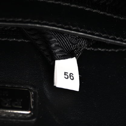 Prada Saffiano Crossbody Messenger Bag Black 8 of 12