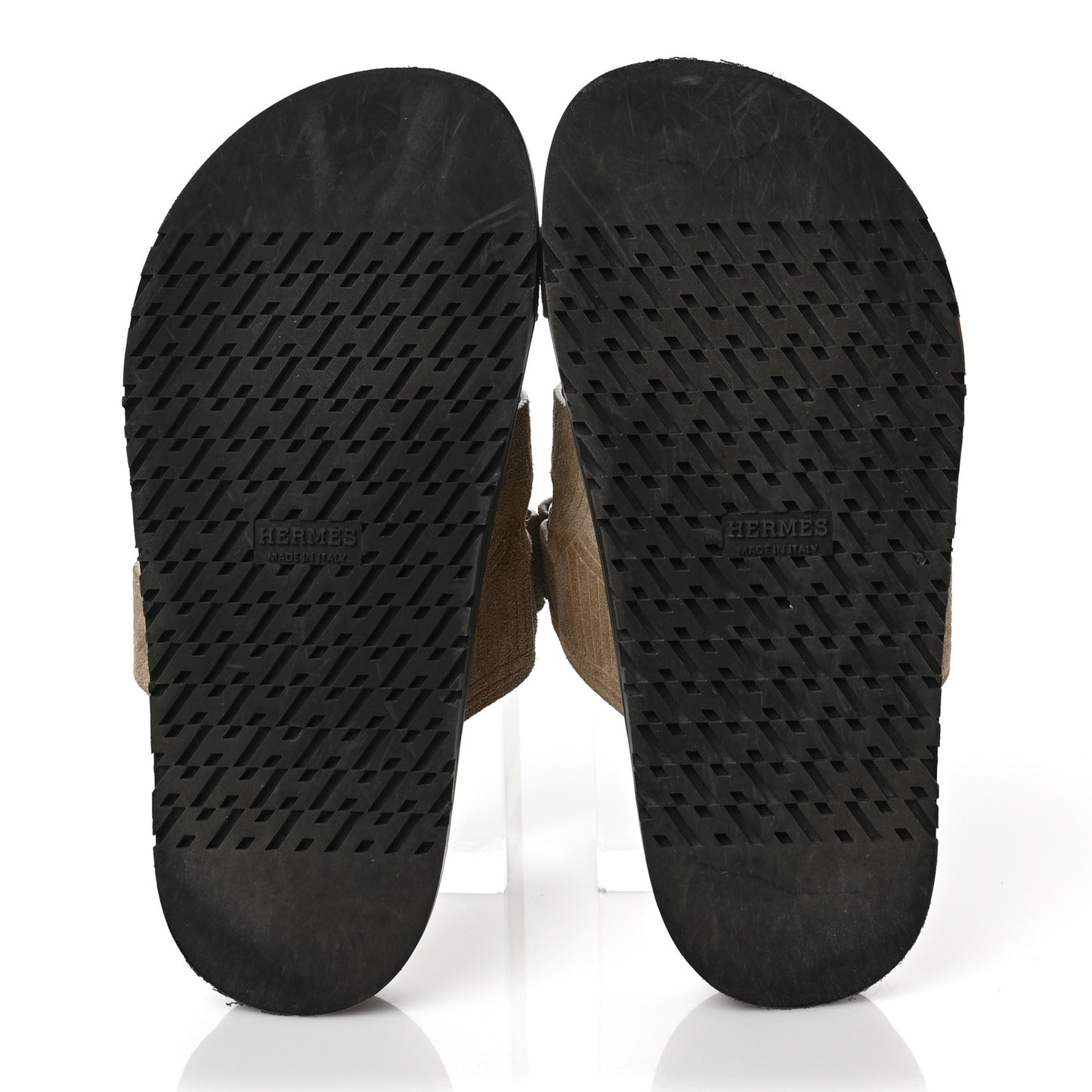 Suede Goatskin Chaine d'Ancre Womens Chypre Sandals 36 Beige Sable