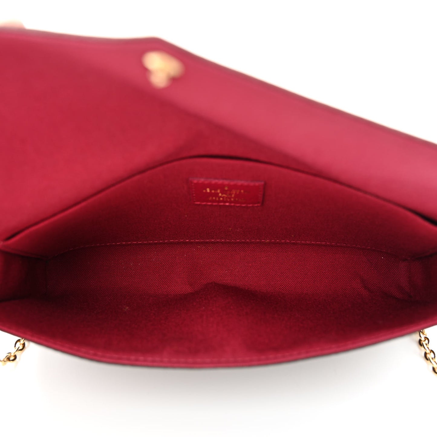 Monogram Pochette Felicie Chain Wallet Fuchsia
