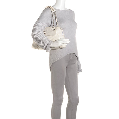 Chanel Lambskin Quilted Small Chain Around Tote White 2 of 7