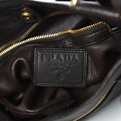 Prada Cervo Deerskin Flat Messenger Bag Ebano 6 of 12
