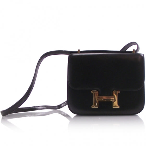 Hermes Box Leather Mini Constance 19 Black 1 of 9