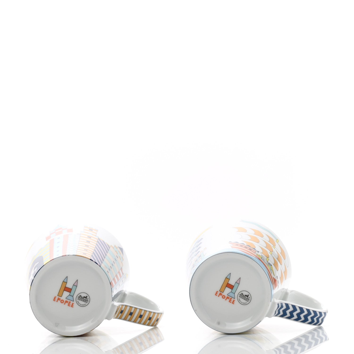 Hermes Porcelain Epopee Mug Set of 2 4 of 10