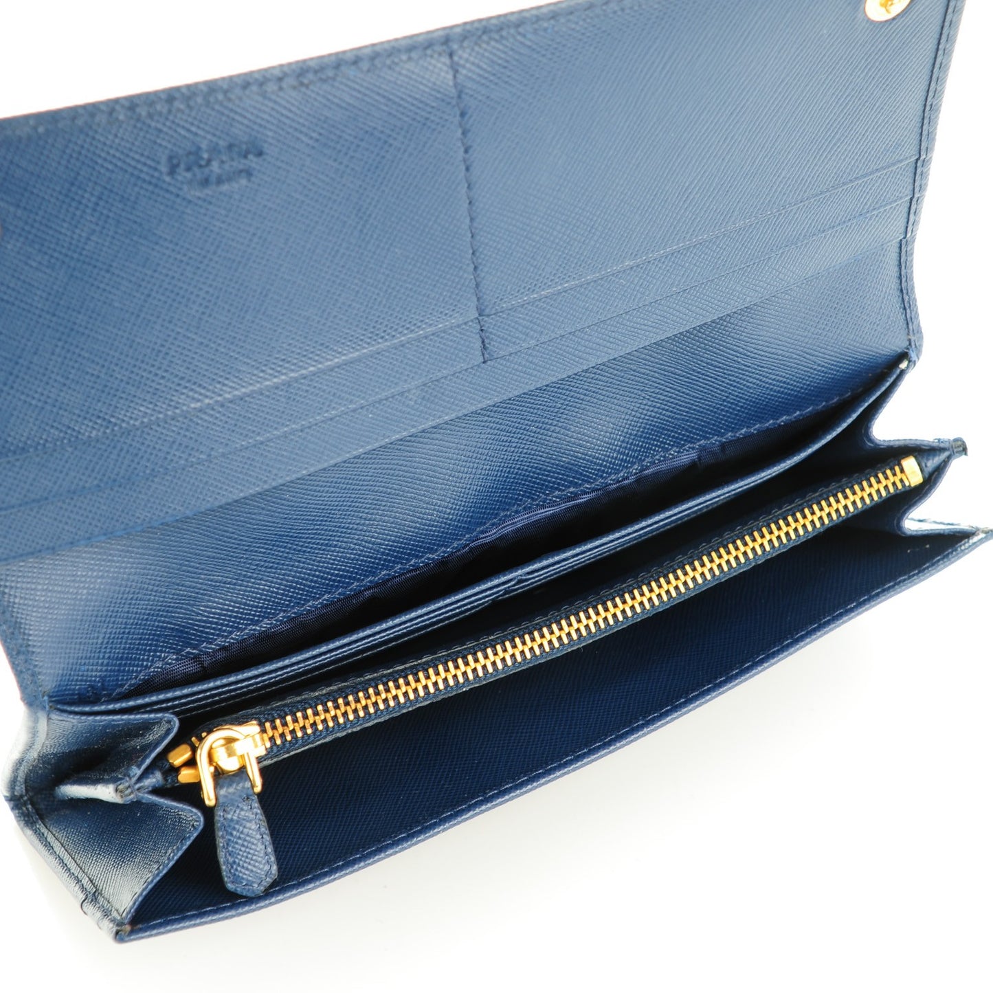 Saffiano Metal Continental Flap Wallet Bleuette