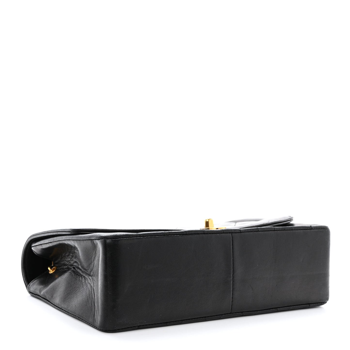 Lambskin Quilted Small Single Flap Black