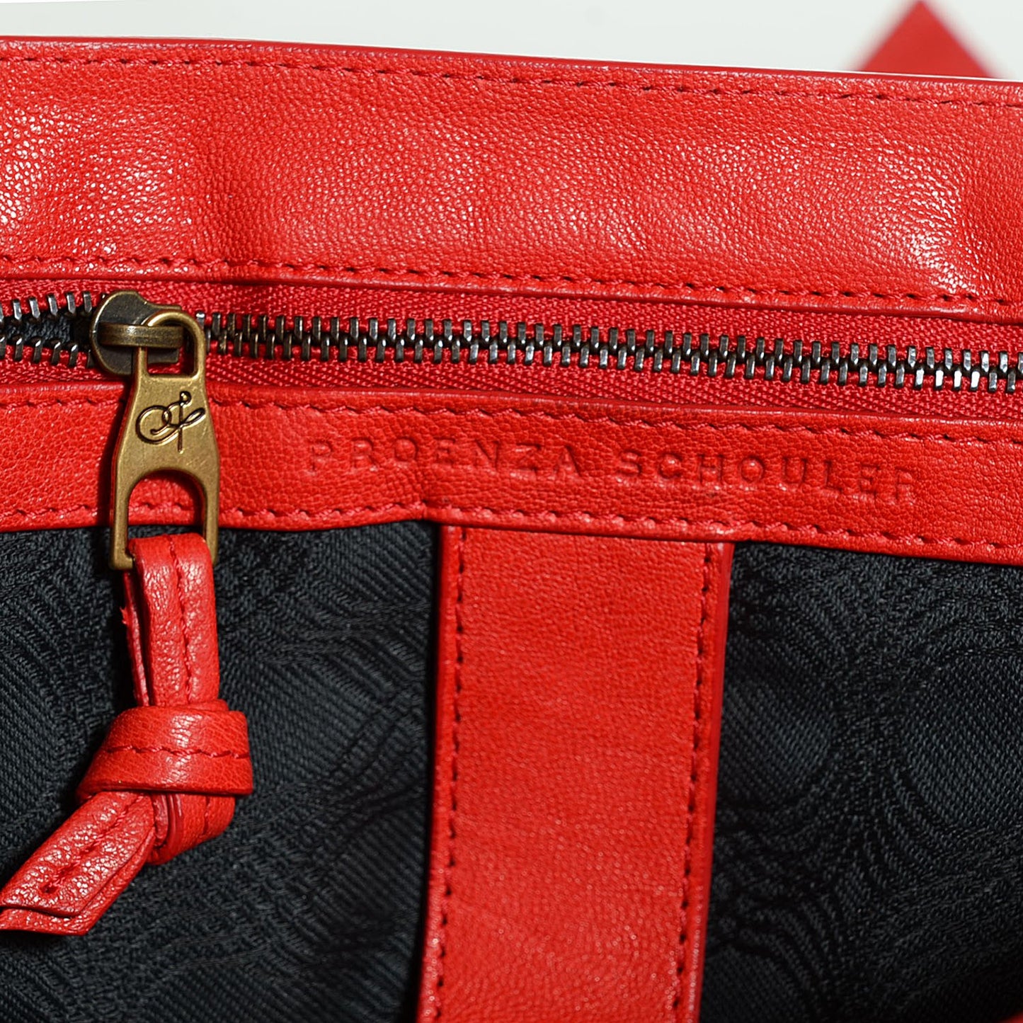 Lambskin Medium PS1 Satchel Bright Red