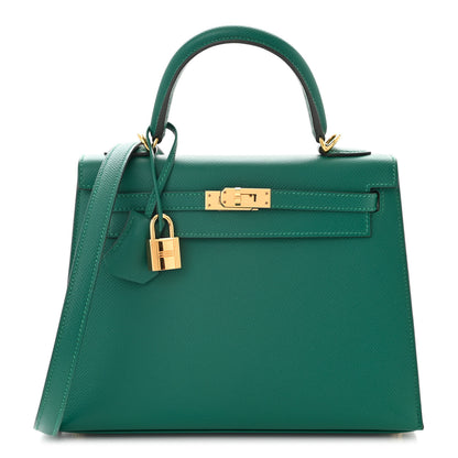 Hermes Epsom Kelly Sellier 25 Malachite 1 of 11