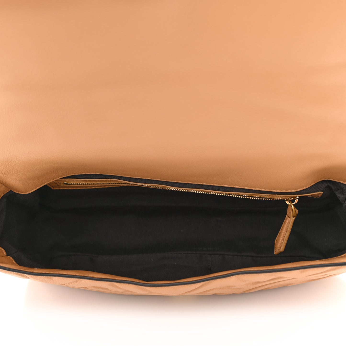 Nappa FF 1974 Embossed Baguette Miele Scuro