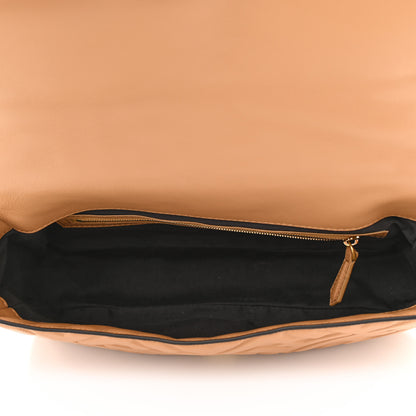Fendi Nappa FF 1974 Embossed Baguette Miele Scuro 5 of 8