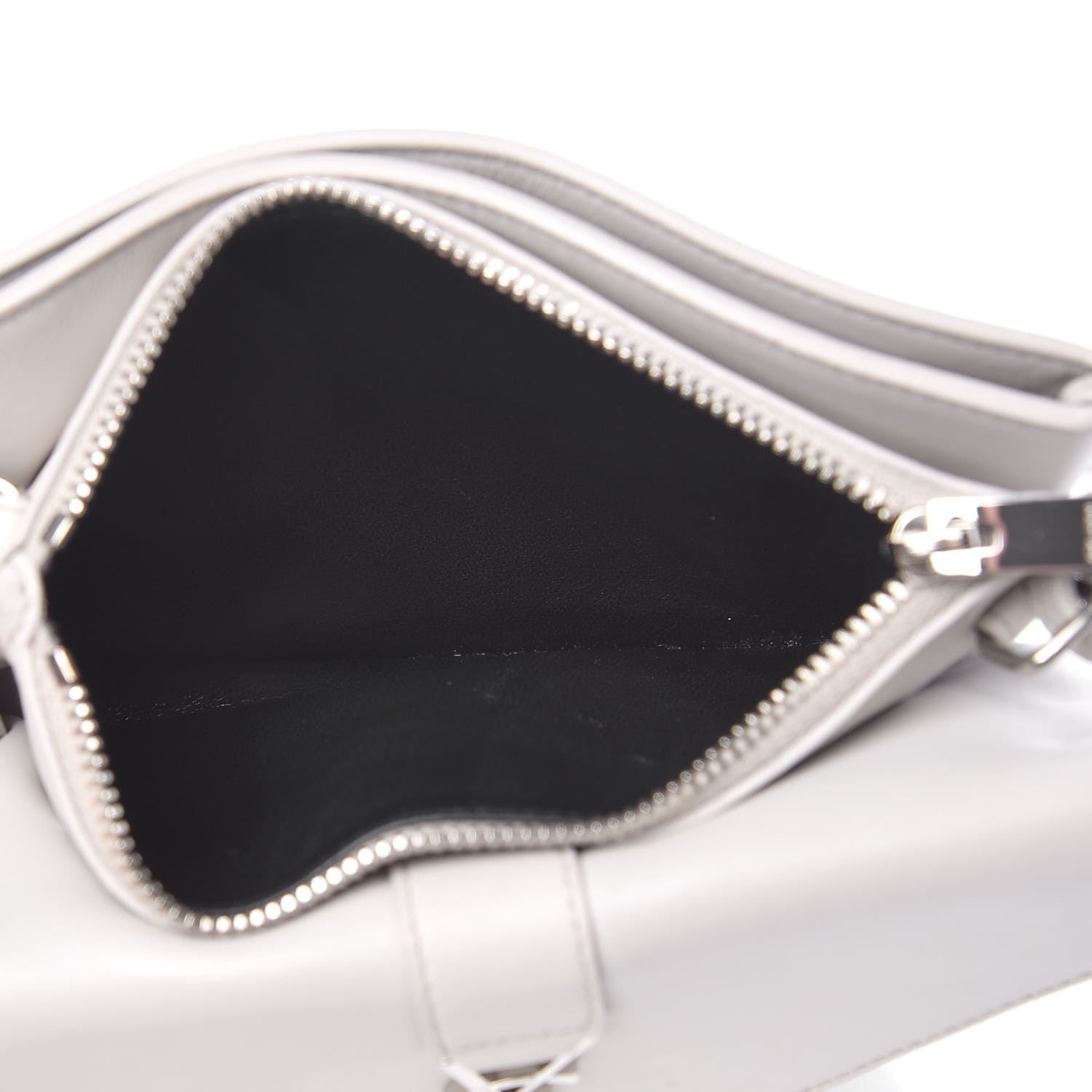 Saint Laurent Calfskin Monogram Tri Pocket Crossbody Bag Grey 5 of 11