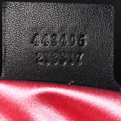 Gucci Velvet Matelasse Loved Embroidered Medium GG Marmont Shoulder Bag Black 7 of 17