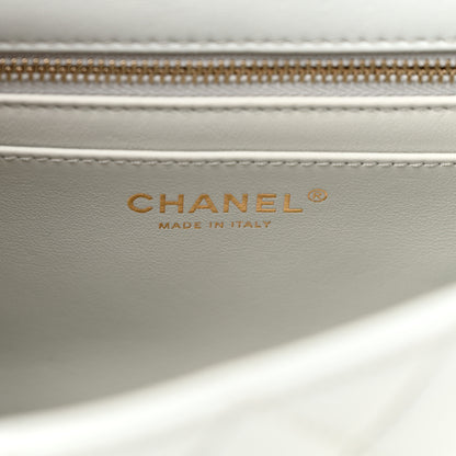 Chanel Lambskin Quilted Small Sweet Camellia Flap Light Blue 6 of 11
