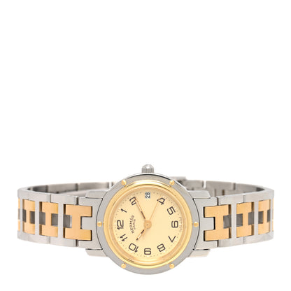 Hermes Stainless Steel 24mm Clipper Quartz Watch Gold 2 of 4