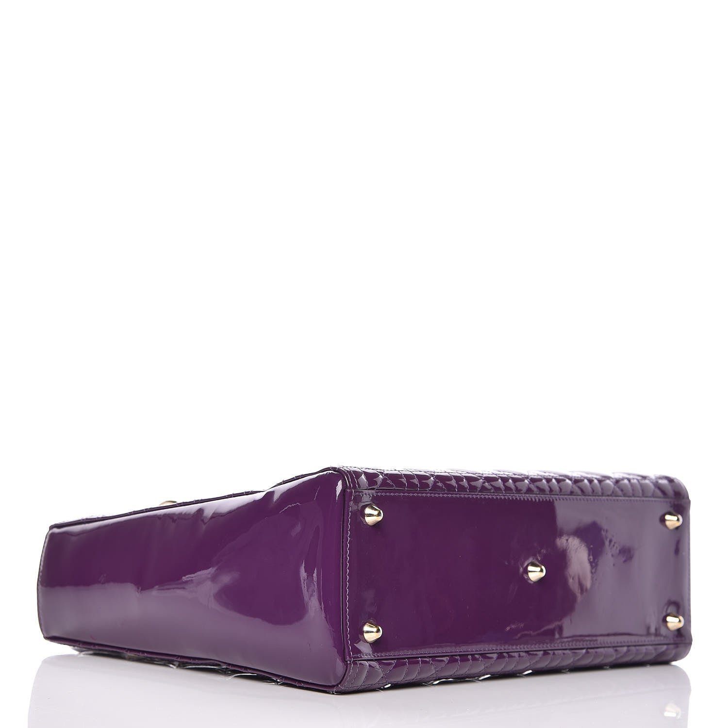Christian Dior Patent Cannage Large Lady Dior Violet Purple 4 of 19