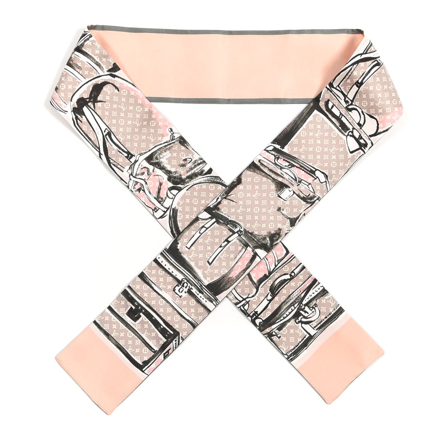 Silk Monogram Trunks Bandeau Rose Poudre