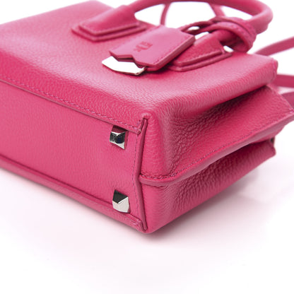 MCM Grained Calfskin X-Mini Milla Tote Beetroot Pink 8 of 9