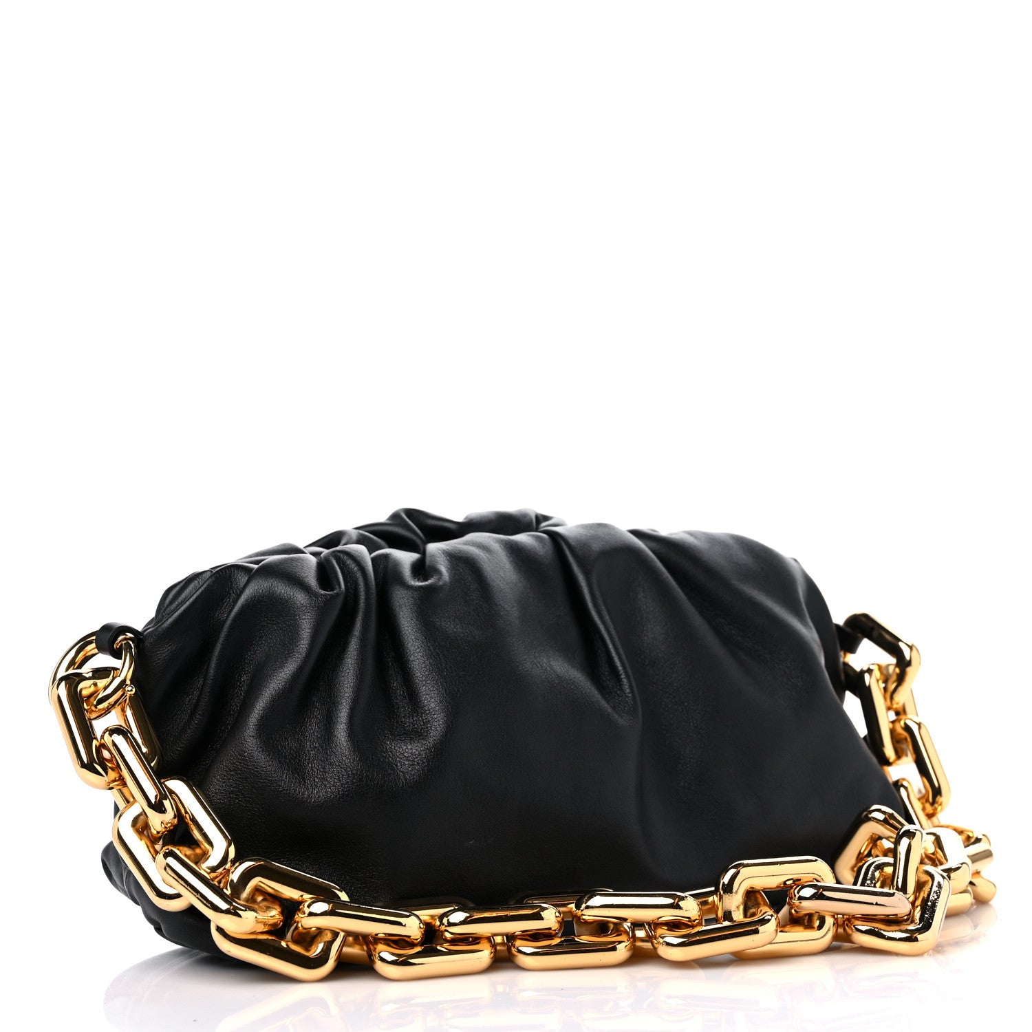 Bottega Veneta Calfskin The Pouch Chain Black 3 of 10
