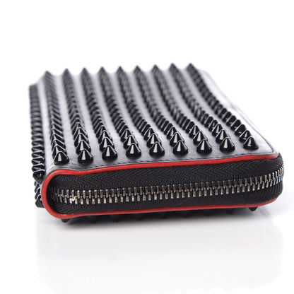 Christian Louboutin Calfskin Panettone Spiked Zip Around Wallet Black 12 of 15